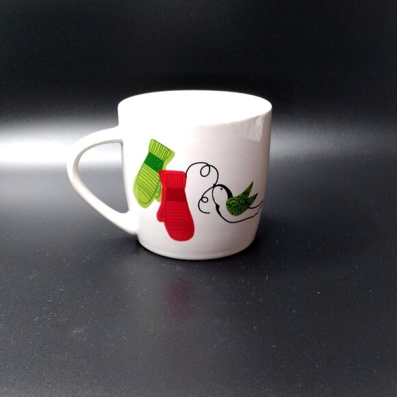 Starbucks 2011 Christmas Bird and Mittens Mug 10 oz - Picture 4 of 6